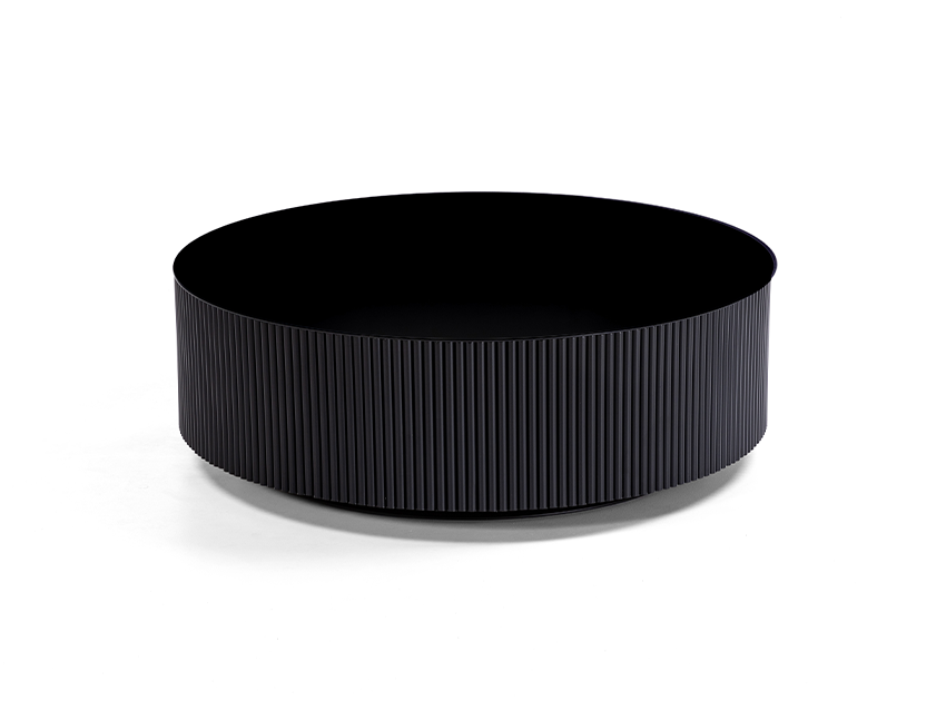 mesa de centro baixa preta line