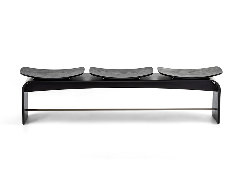 banco argos três lugares preto