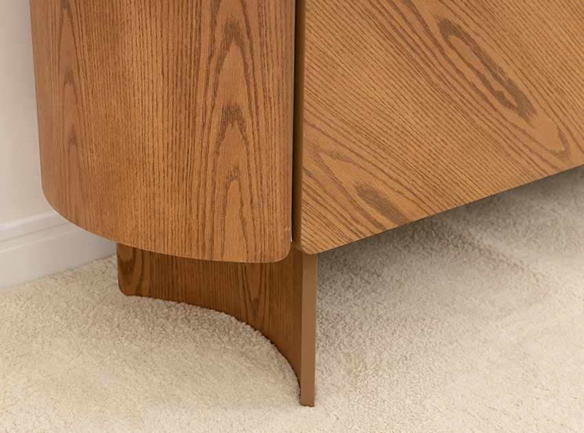 recorte arredondado e pes curvados do buffet atlas