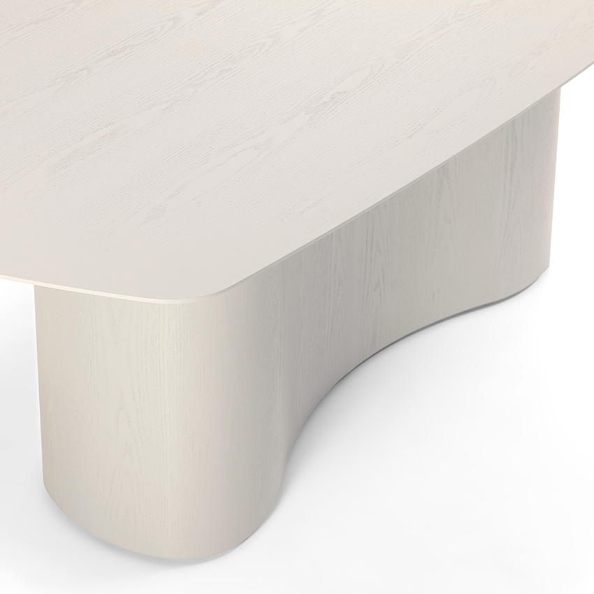 detalhes curvos da base de jantar olga